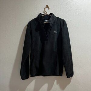 COLUMBIA Women's (Men's?) Dark Blue Long-Sleeve 1/4-Snap Top - Size M